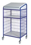 Arbeitspult, 3-seitig Gitter, mit Pultkasten
