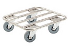 Edelstahl, Tischwagen, mit 2 Ladeflächen