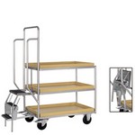SilverLine, Kommissionierwagen, 3-etagig, mit Etagenkästen