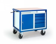 Höhenverstellbarer, Tischwagen mit, Schubladenschrank
