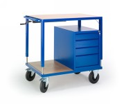 Höhenverstellbarer, Tischwagen mit, Schubaldenschrank