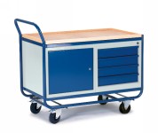 Montagewagen mit, Stahl- und, Schubladenschrank