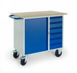 Werkstattwagen, 6 Schubladen, 1 Stahlschrank