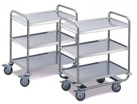Edelstahl, Gastrowagen, Servierwagen, Abräumwagen