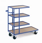 Kommissionierwagen, mit Holzladeflächen