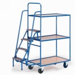 Tischwagen mit, Trittstufen