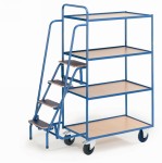 Tischwagen mit, 4 Trittstufen, (4 Etagen)