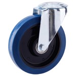 Serie 51, Lenkrolle verzinkt, Elastik-Räder, blau spurlos
