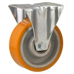 Serie 51, Bockrolle, Polyurethan-Räder, Guss-Felge, Platte