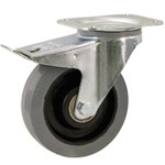 Serie 53, INOX, Transportrolle, Elastik-Vollgummi