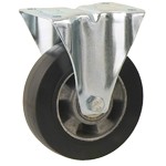 Serie 51, Bockrolle verzinkt, Elastik-Rad, Alu-Felge