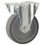 Serie 51, Bockrolle verzinkt, Gummiplast-Räder