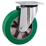 Serie 70, Lenkrolle, Elastik-PU-Rad, 75° Shore A, Alu-Felge