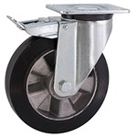 Serie 70, Bremsrolle, Elastik-Vollgummi-Rad, Alu-Felge
