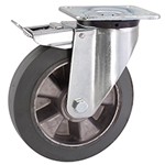 Serie 70, Schwerlastr, Elastik-Vollgummi grau, Alu-Felge