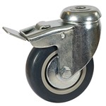 Serie 21, Bremsrolle, mit Rückenloch, Polyurethan-Räder