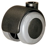 Serie 06, Doppelrolle, Polyurethan-Räder, grau spurlos