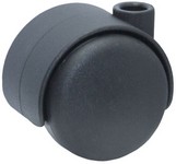 Serie 10, Möbel-Doppelrolle, Polyamid-Räder, schwarz