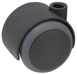 Serie 10, Doppelrolle, Polyurethan-Räder, grau spurlos
