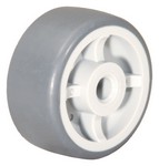 Serie JGO, Gummiplast-Räder, grau spurlos, Gleitlager