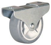 Serie 20B JGV, Stahl verzinkt, Gummiplast-Rad, vernietet