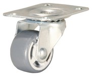 Serie 20L JGV, Stahl verzinkt, Gummiplast-Rad, vernietet