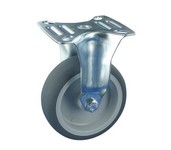 Serie 23, Bockrolle INOX, Gummiplast-Rad, Gleitlager
