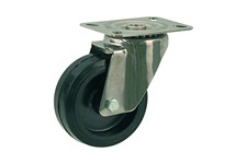 Serie 50, Lenkrolle INOX, Gummirad, hitebeständig, +250°C