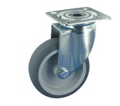 Serie 23, Lenkrolle INOX, Gummiplast-Rad, Gleitlager