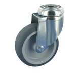 Serie 23, Lenkrolle INOX, Gummiplast-Rad, Gleitlager
