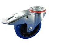 Serie 61, Bremsrolle, Stahl verzinkt, Elastik-Räder