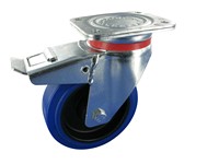 Serie 74, Elastik-Vollgummi, blau, spurlos, Polyamid-Felge
