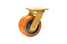 Serie 88, Lenkrolle, Polyurethan-Räder, runde Lauffläche