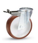 Serie 50, Bremsrolle, Polyurethan-Räder, Rückenloch