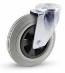 Serie 50, Lenkrolle, Vollgummi-Rad, Rückenlochbefestigung