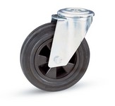 Serie 50, Lenkrolle, Vollgummi-Rad, +250°C, Rückenloch