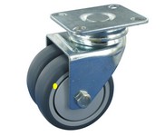 Serie 24, Lenkrolle verz, Gummiplast-Rad, elektrisch leitf