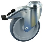 Serie 31, Lenkrolle mit, Richtungsfest, Gummiplast, GL