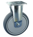 Serie 33, Bockrolle INOX, Gummiplast, Kugellager INOX