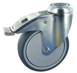 Serie 33, Bremsrolle INOX, Gummiplast, Kugellager INOX