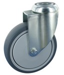 Serie 33, Lenkrolle INOX, Gummiplast, Kugellager iNOX