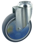 Serie 31, Lenkrolle, Stahl verzinkt, Gummiplast, Metall-Fad