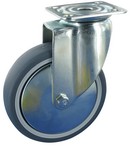 Serie 31, Lenkrolle, Stahl verzinkt, Gummiplast, Metall-Fad
