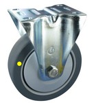 Serie 61, Bockrolle, Stahl verz, Gummiplast, elektr. leitf