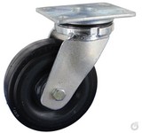 Serie 80, Lenkrolle, Elastik-Vollgummi-Rad, Stahl-Topf-Felge