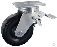 Serie 80, Bremsrolle, Elastik-Vollgummi-Rad, Stahl-Felge