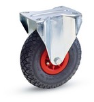 Serie 61, Bockrolle, Stahl verzinkt, Lufträder, mit PA-Felge