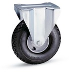 Serie 61, Bockrolle, Stahl verzinkt, Lufträder, Stahl-Felge