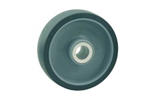 Serie FGR, Gummiplast-Räder, Grau spurlos, Rollenlager