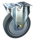 Serie 61, Bockrolle, Stahl verzinkt, Gummiplast-Räder